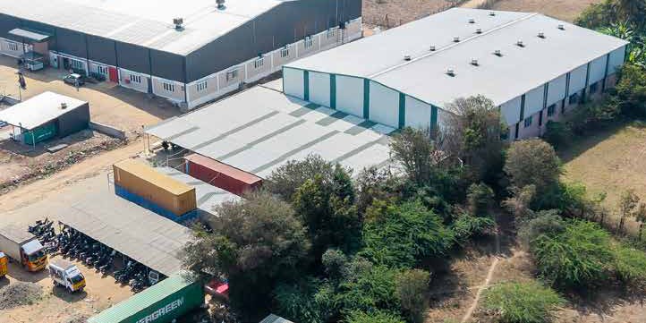 Aerial view of Lakki Fashions Unit 1, Tirupur